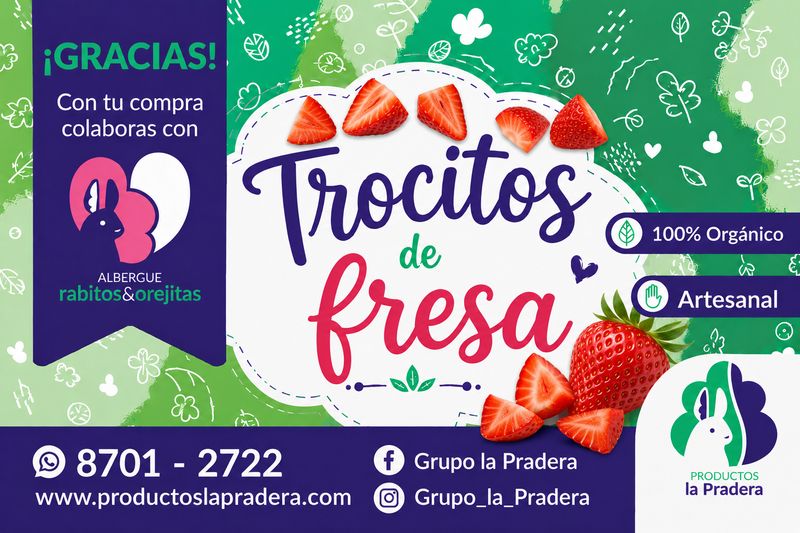 Snack de trocitos de fresa 