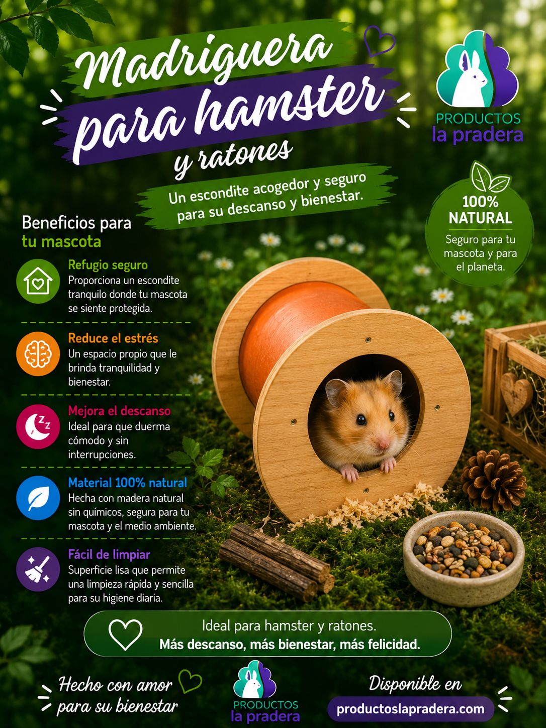 Madriguera para hamster 
