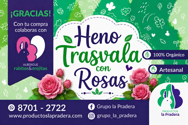Heno Premium floral con rosas