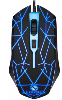 Metal Bottom Wired Optical Gaming Mouse, DPI Button, 7 Colors Light,