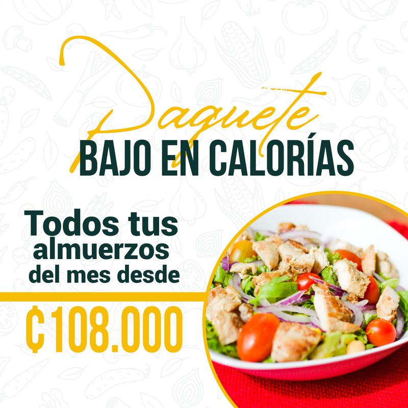 MENÚ BAJO EN CALORÍAS Mensual