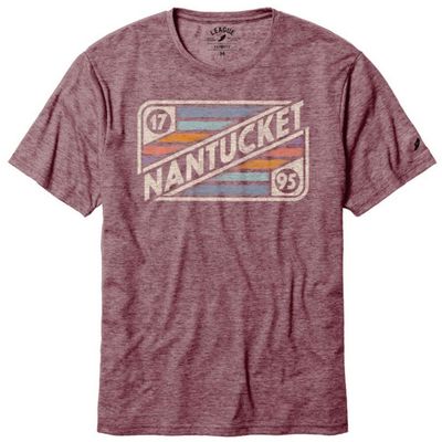 League Mens Tee 1795 Nantucket Across Stripes