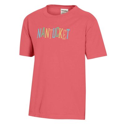 Comfort Wash Youth Tee Rainbow Nantucket