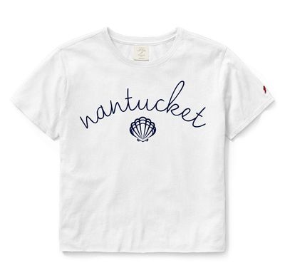 League Ladies Tee Crop ARC over Seashell