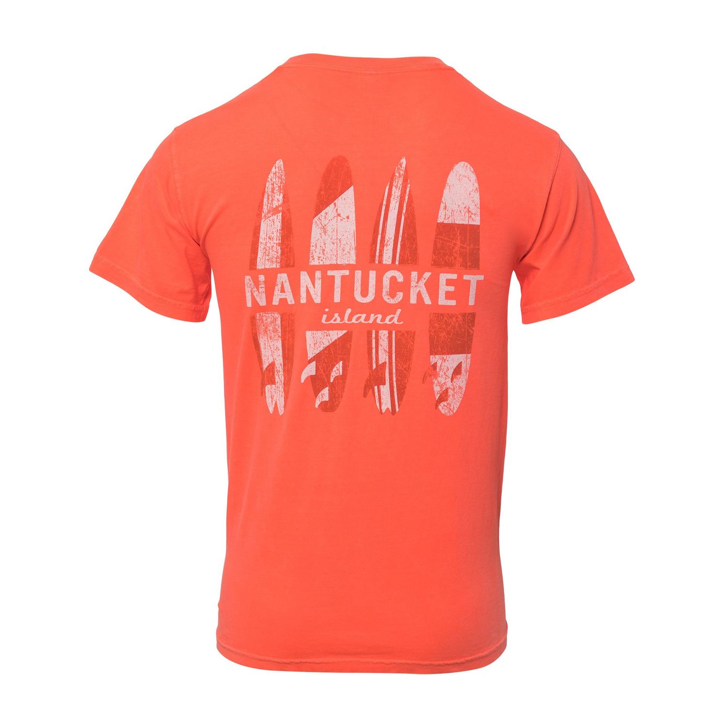CC Mens Tee Nantucket Island Surfboards, Color: Orange, Size: S