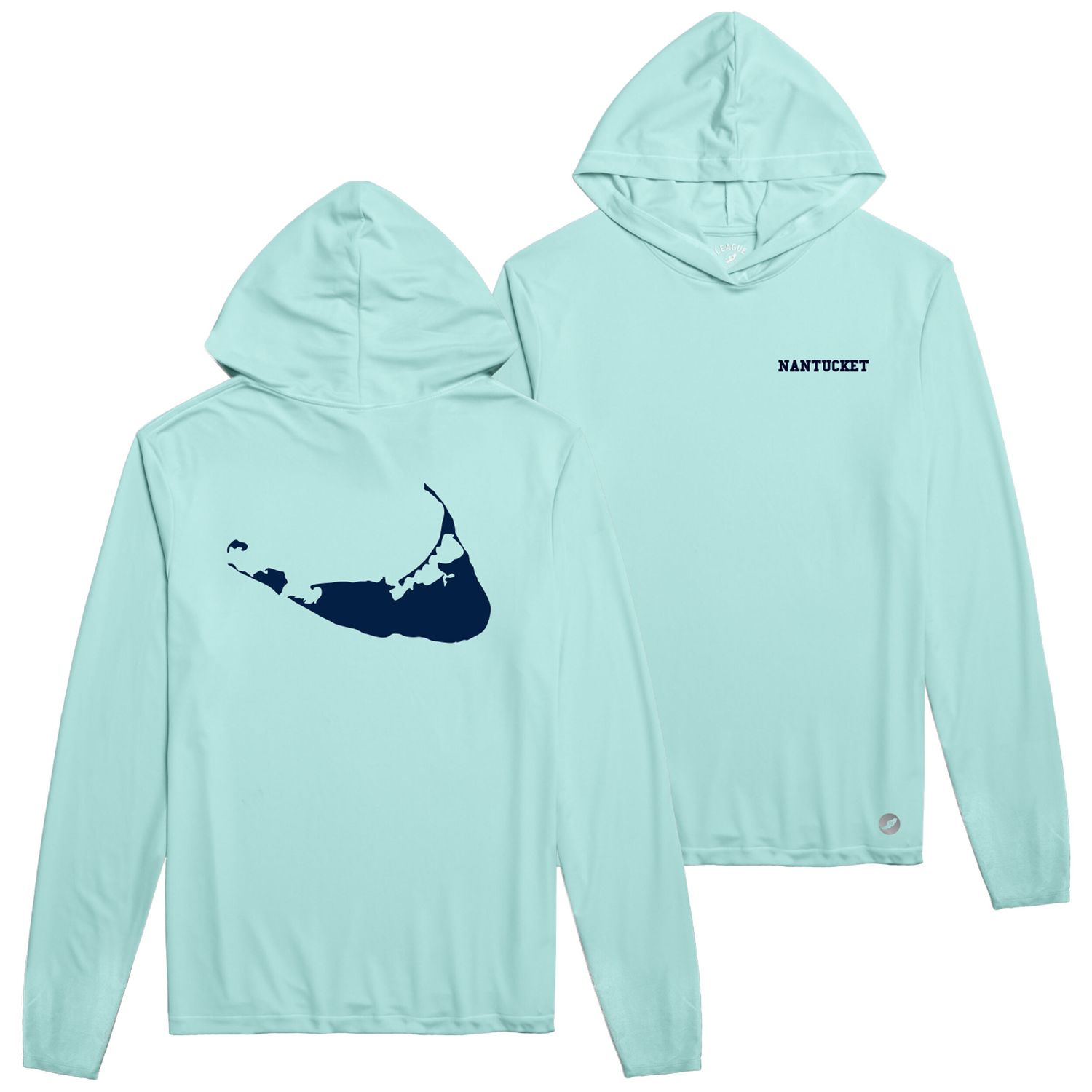 League Mens LST Hood LC Arc/Island, Color: Light Teal, Size: S