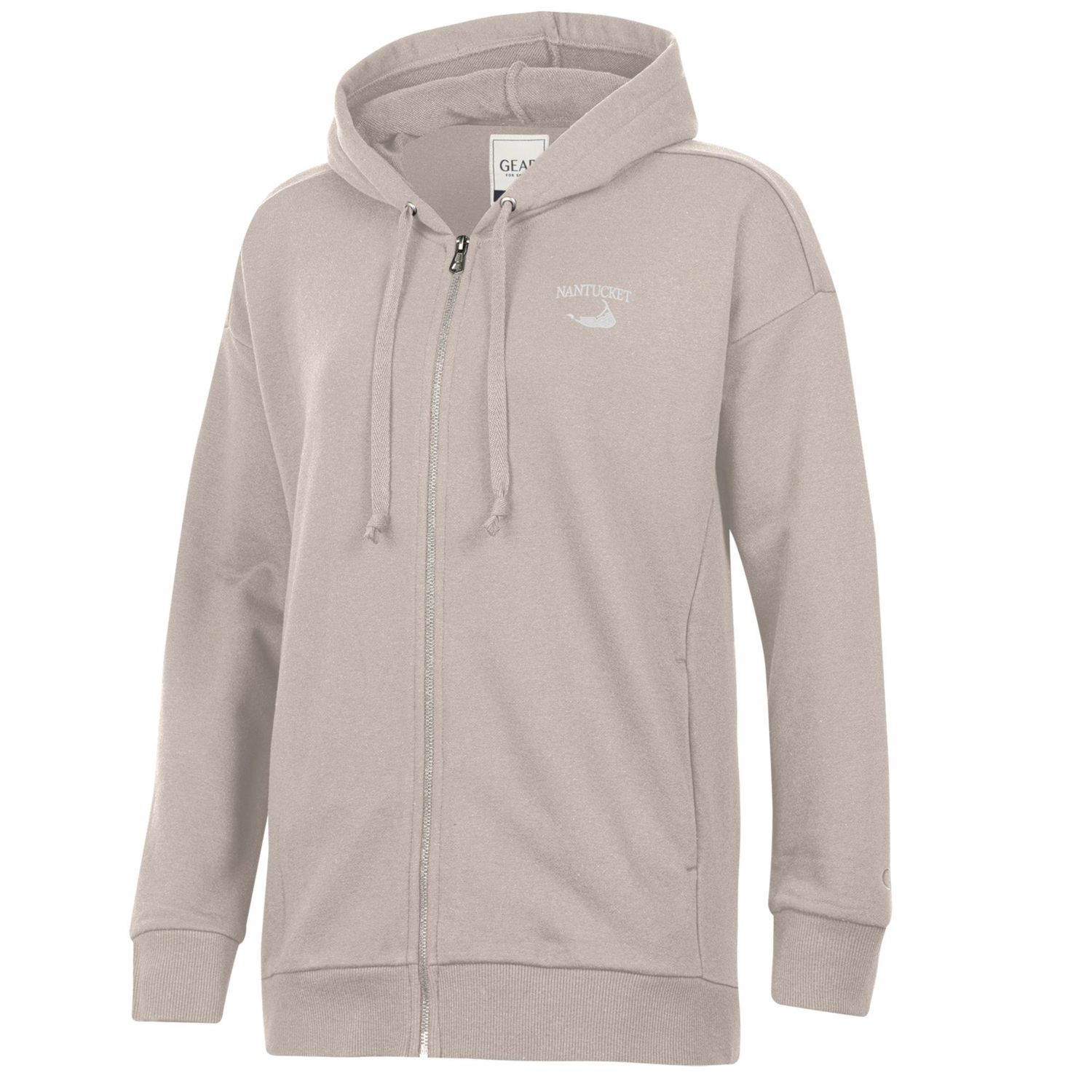 Gear Ladies Full Zip Left Chest ARC Over Island, Size: S, Color: Sand