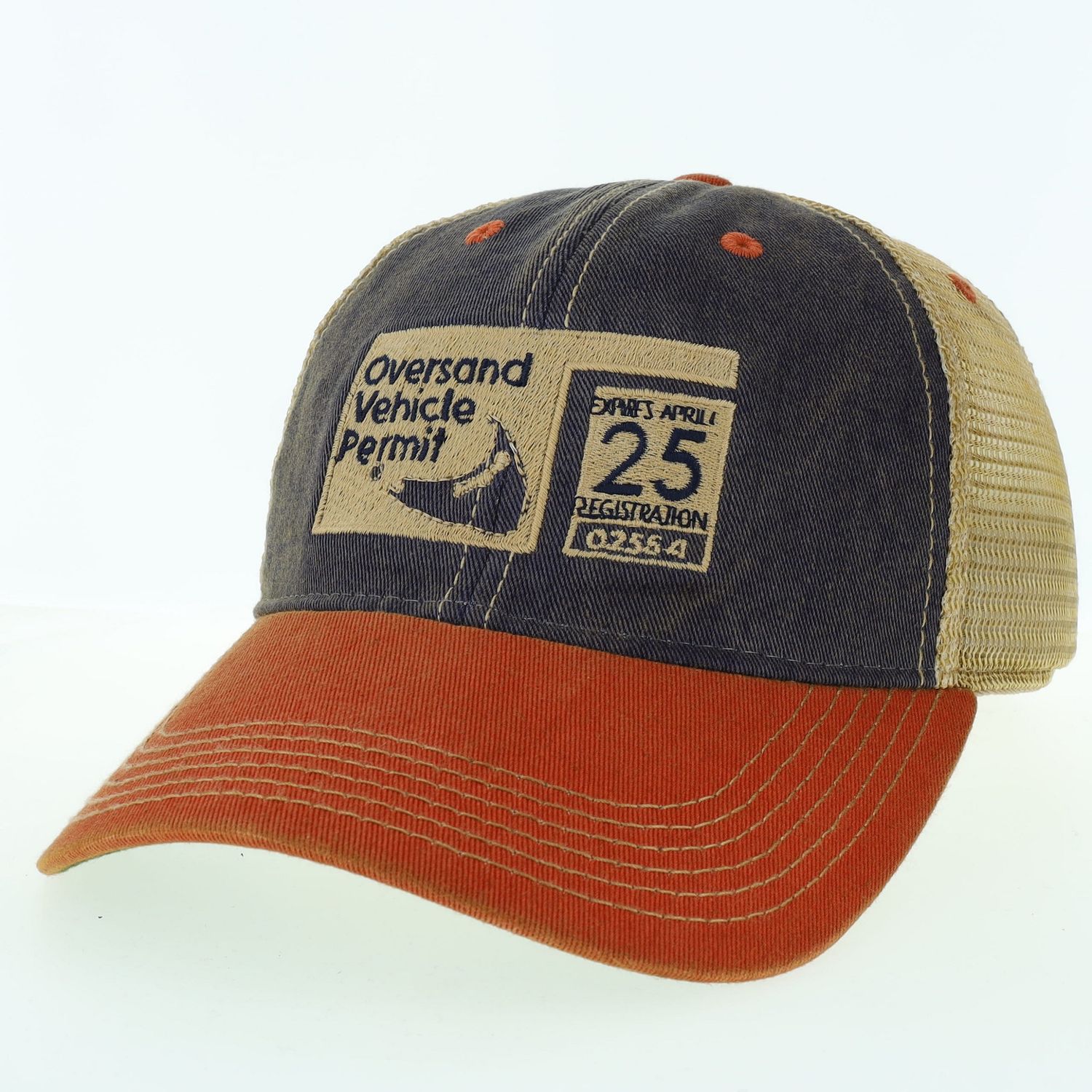 Legacy Hat Trucker Oversand, Color: Navy/Orange