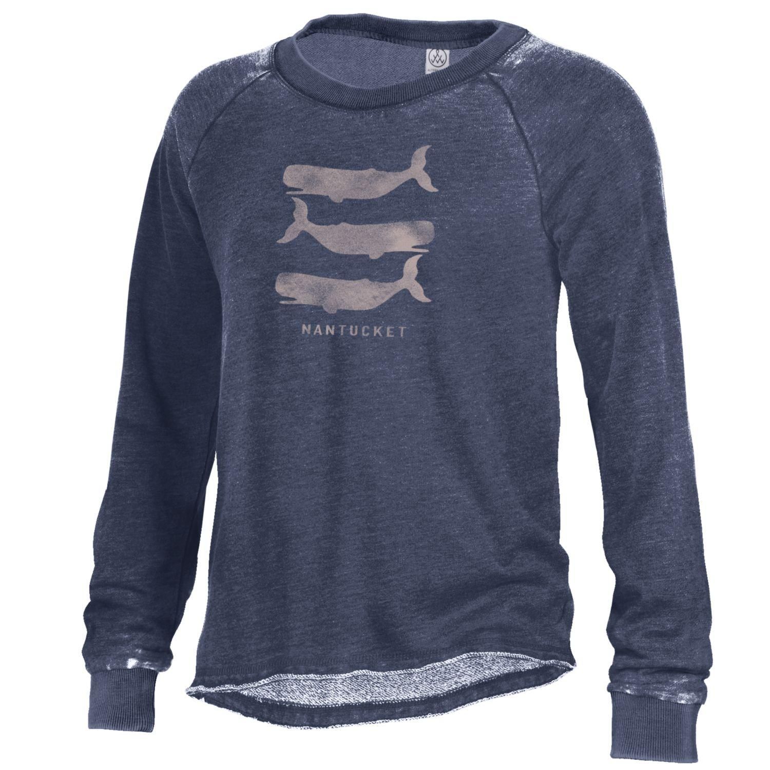 Alternative Ladies CN Stacked Whales, Color: Navy, Size: S