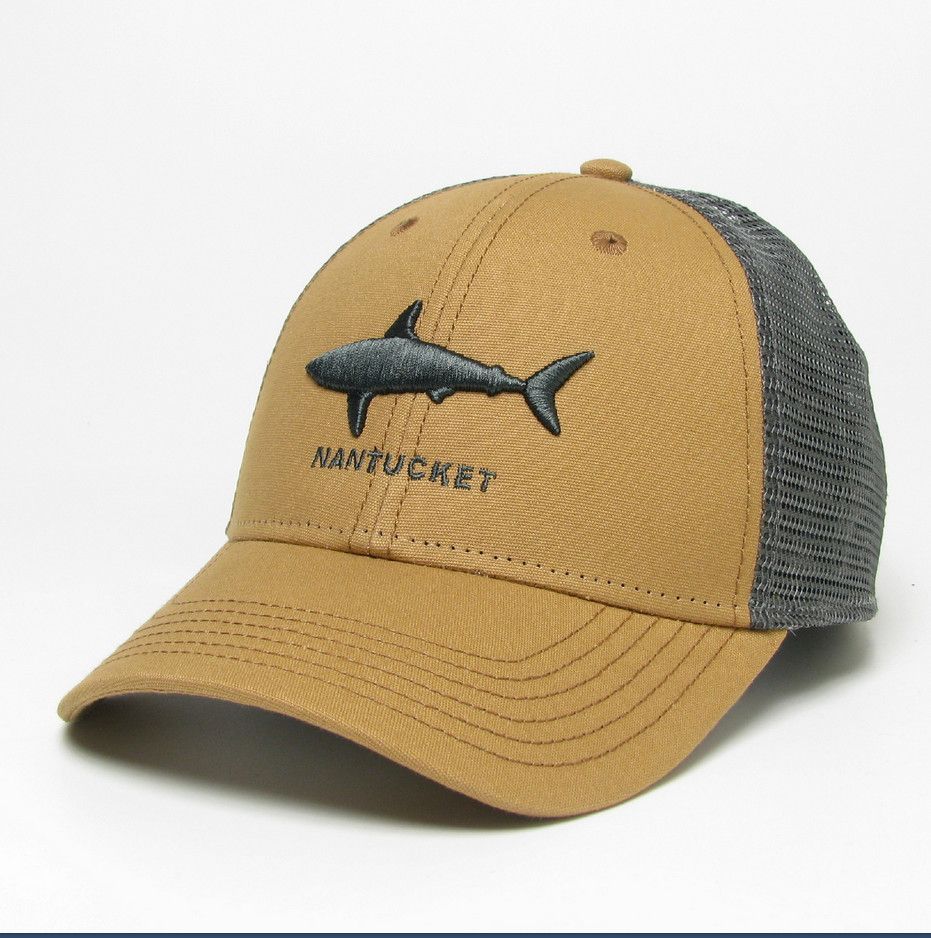 Legacy Hat Trucker Shark over Nantucket, Color: Brown