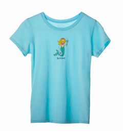 Blue 84 Youth Tee Jasmine Mermaid, Color: Light Blue, Size: XS