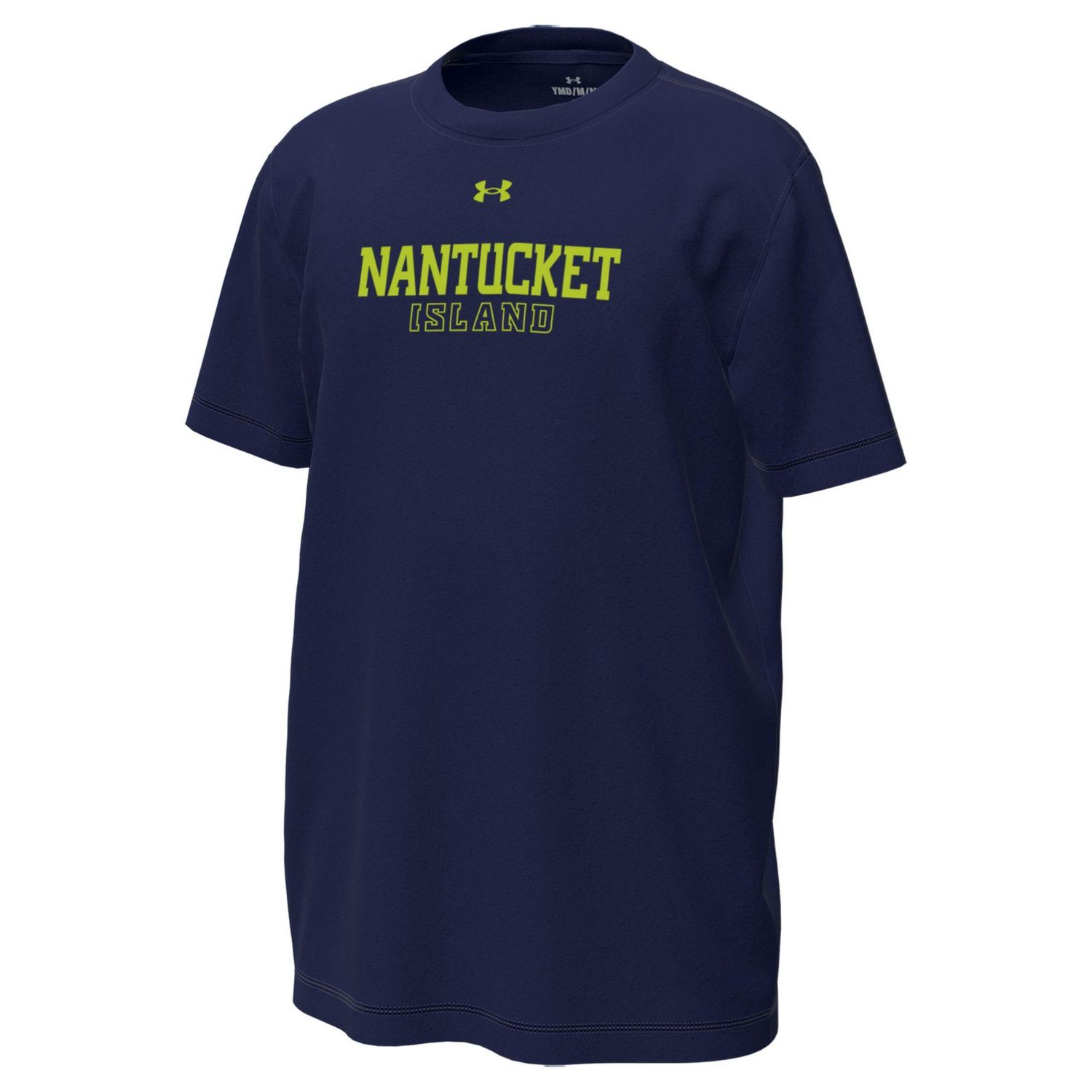 UA Youth Tee Nantucket over Outline "Island", Color: Navy, Size: XS