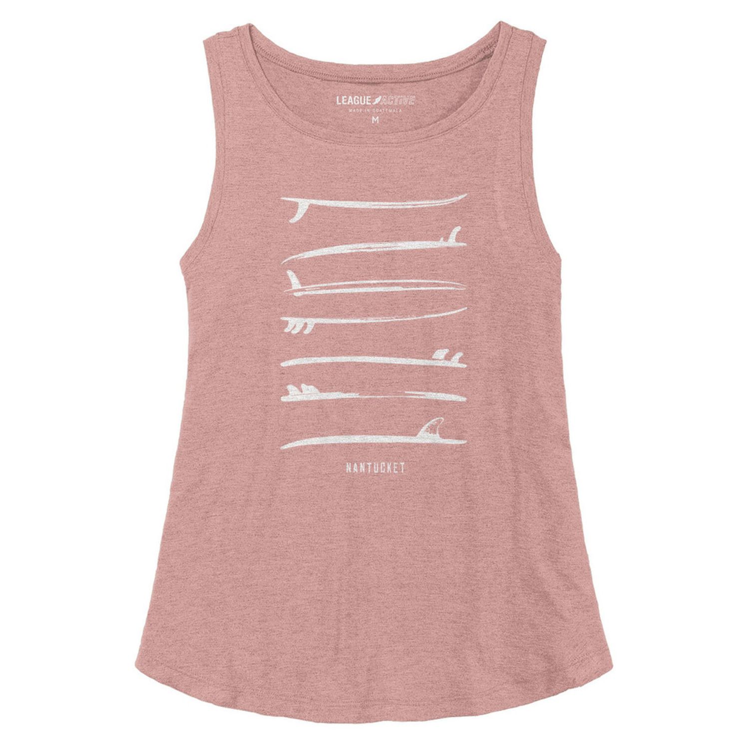 League Ladies Tank Stacked Surfboards, Color: NAR, Size: S