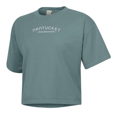 Comfort Wash Ladies Tee Arc over ACK waves