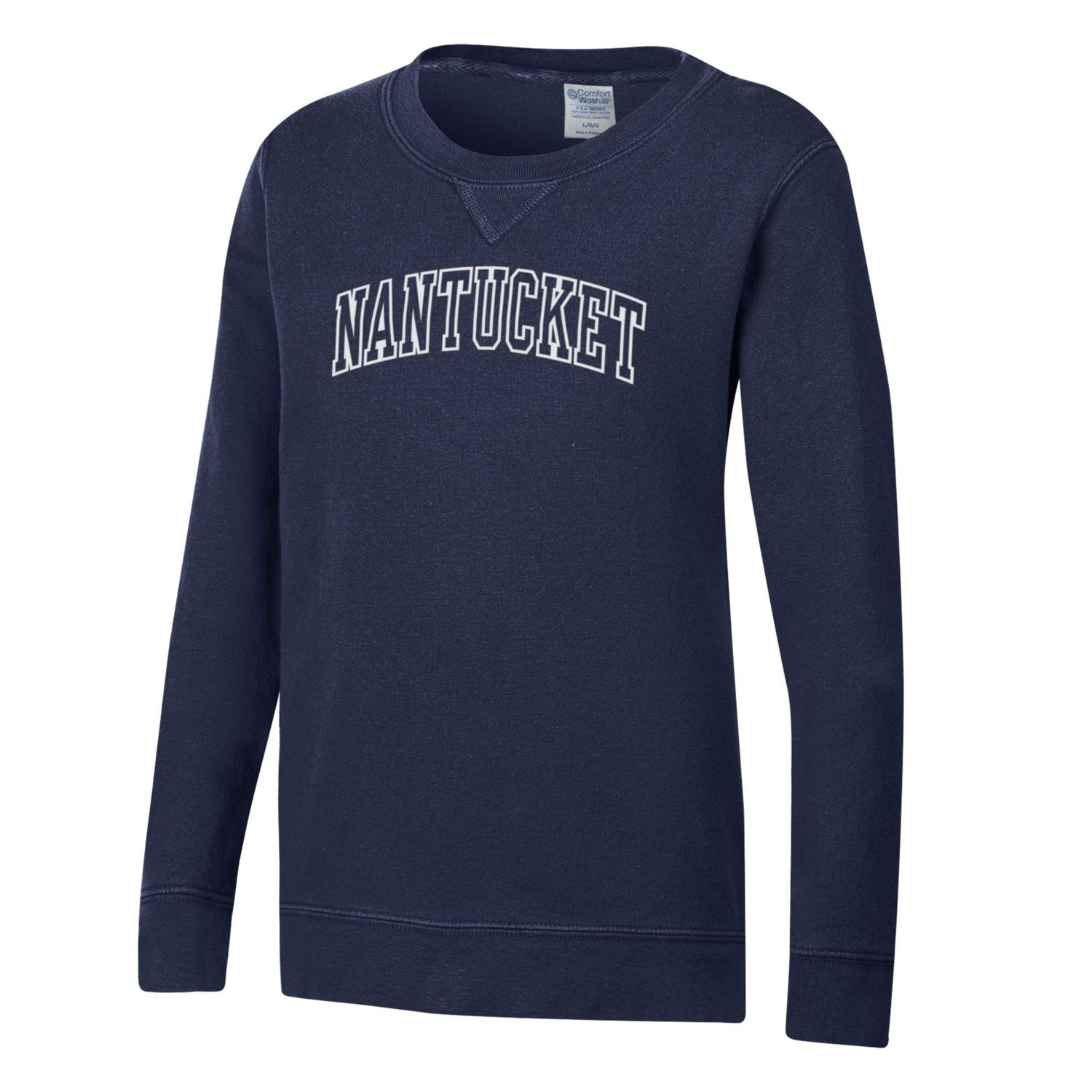 Comfort Wash Youth CN Outline ARC, Color: Navy, Size: XS