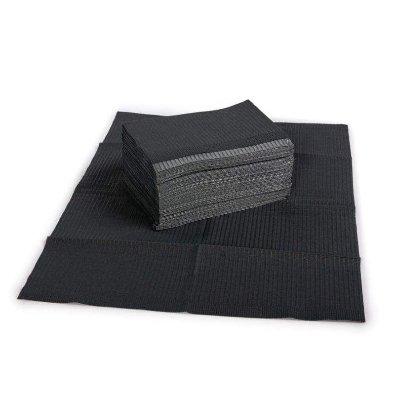 Dental Bibs / Table Towels Black 125stuks