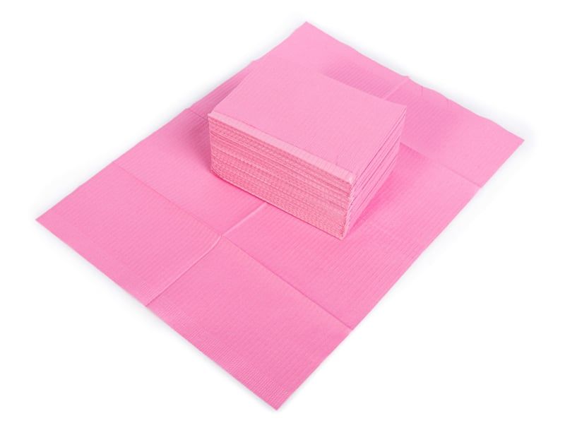 Dental Bibs / Table Towels roze 125stuks