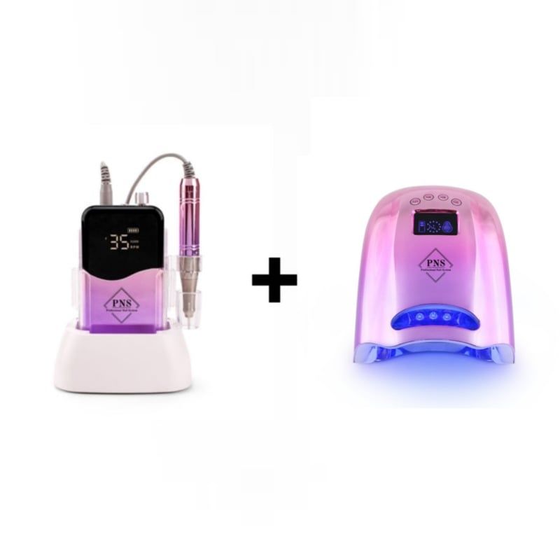 PNS Combi Deal Nail Drill + Lamp Purple/Pink