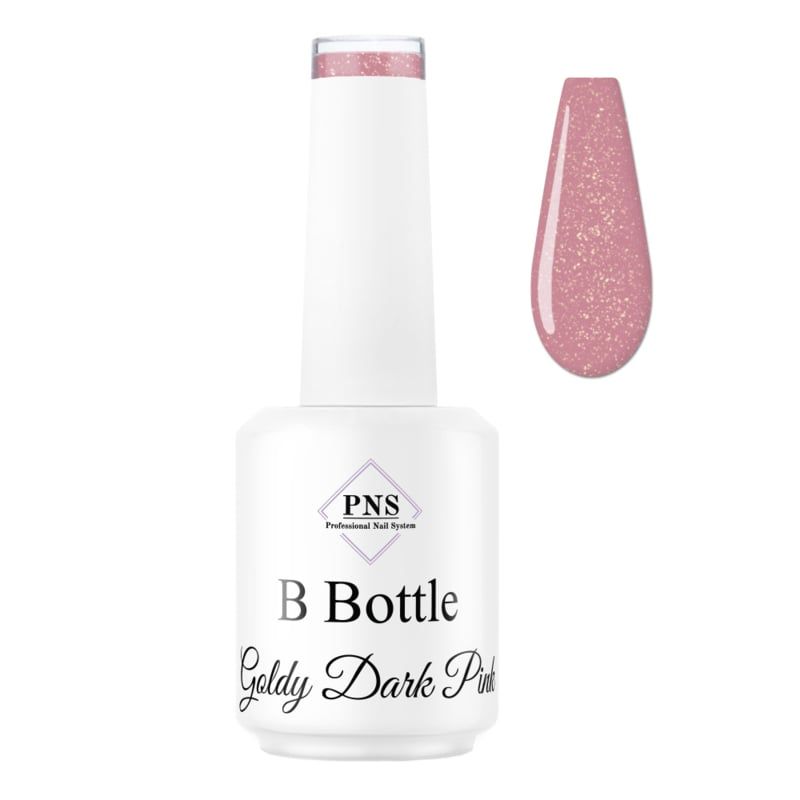 PNS B Bottle goldy dark pink