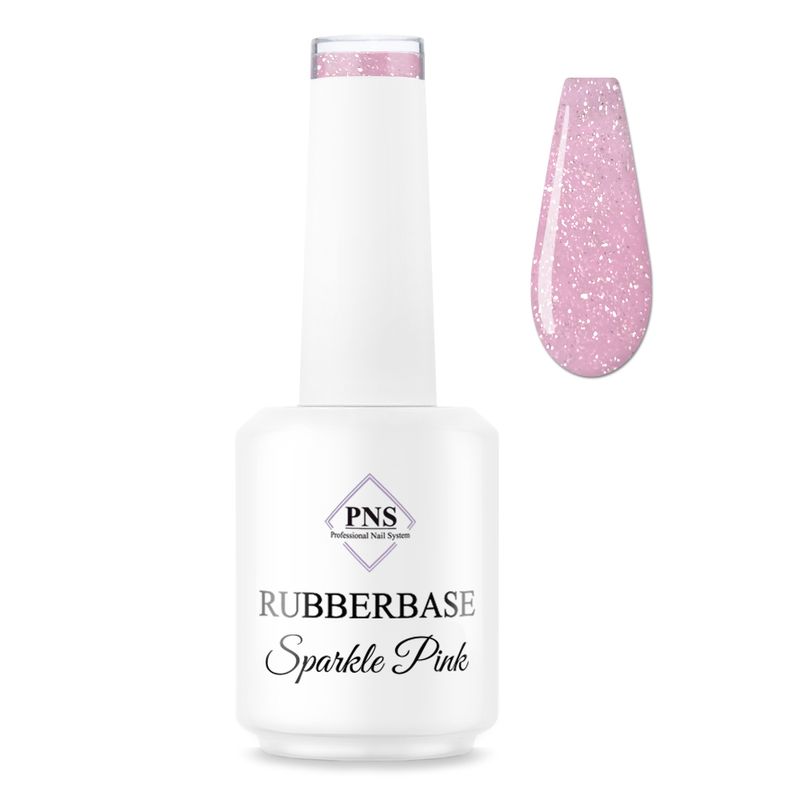 PNS Rubberbase sparkle pink 15 ml