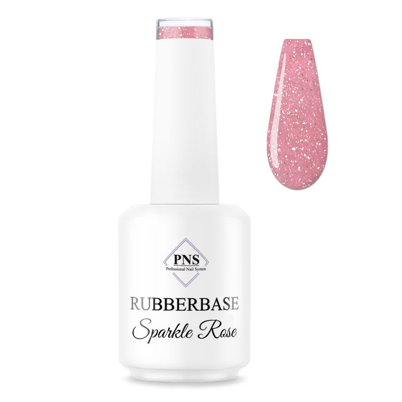 PNS Rubberbase sparkle rose 15 ml