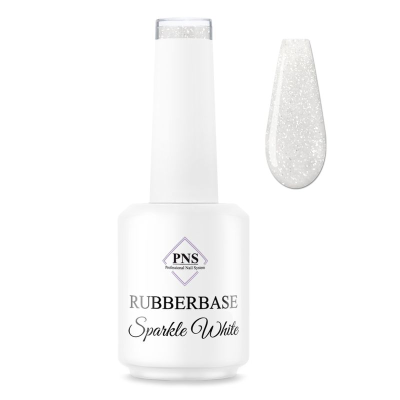 PNS Rubberbase sparkle white 15 ml