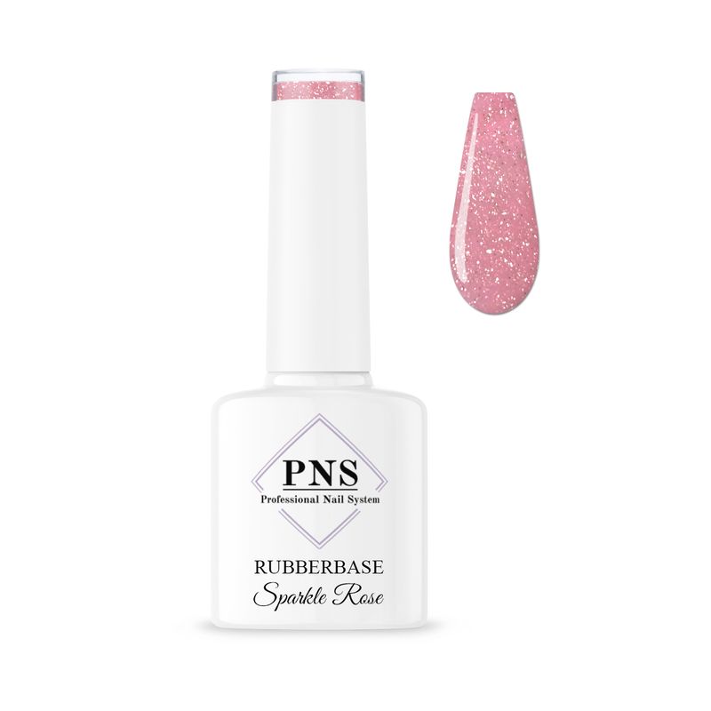 PNS Rubberbase sparkle rose 7 ml