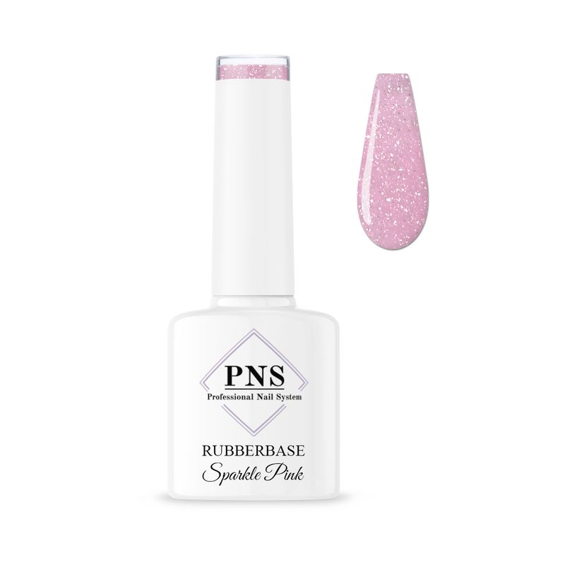 PNS Rubberbase sparkle pink 7 ml