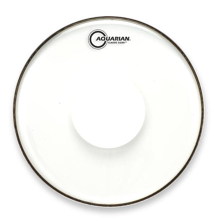 Aquarian Classic Clear w/ Power Dot Bass Drum