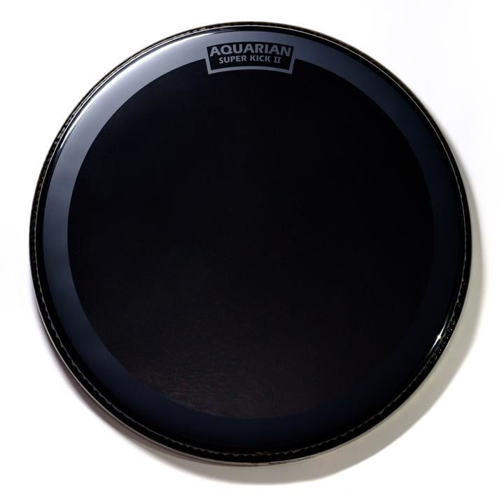 Aquarian Reflector Black Mirror w/ Super Kick Ring Bass Drum