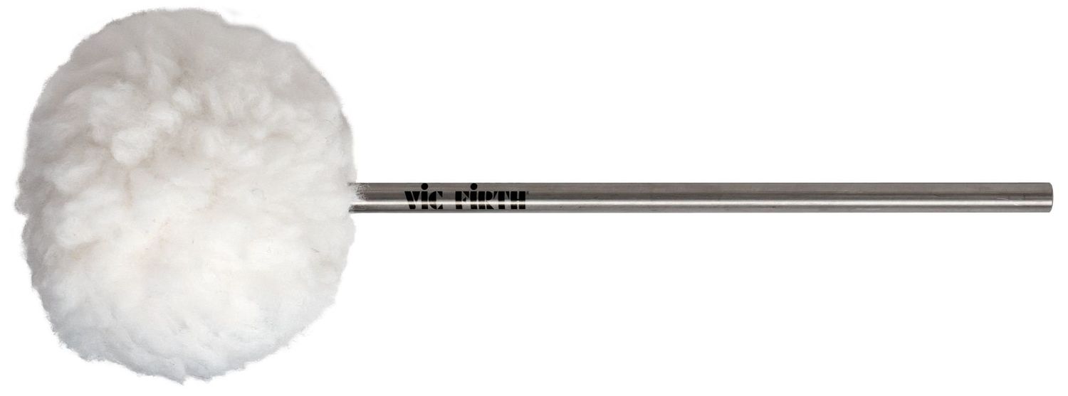 Vic Firth VicKick™ Bass Drum Beater-- Medium Felt Core Covered with Fleece, Oval Head