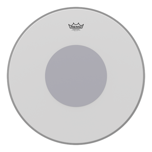 Remo Coated Powerstroke 3 No Stripe w/ Black Dot Bass Drum 