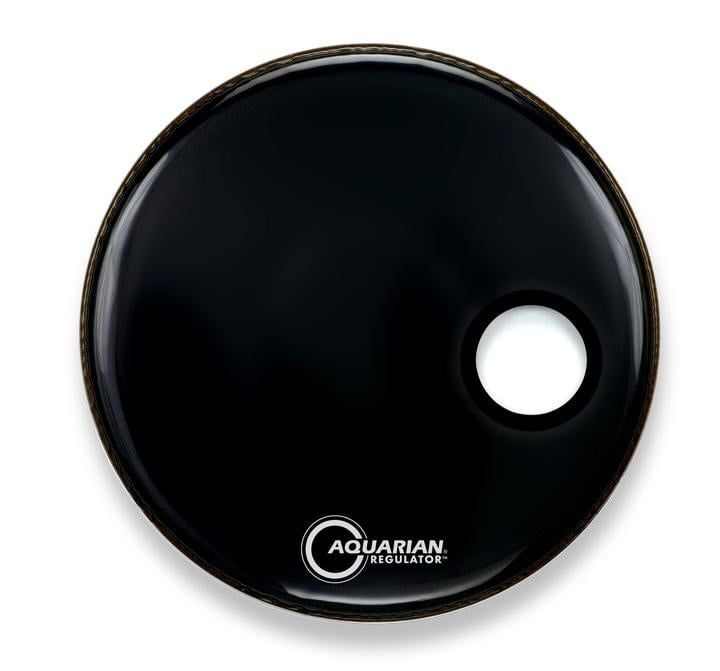 Aquarian Regulator Black Video Gloss  w/ 4.75&quot; Offset Hole Tom Hoop