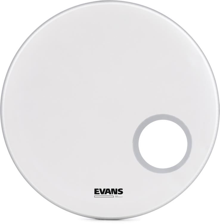 Evans Coated White EQ3 Bass Drum Reso w/ Port