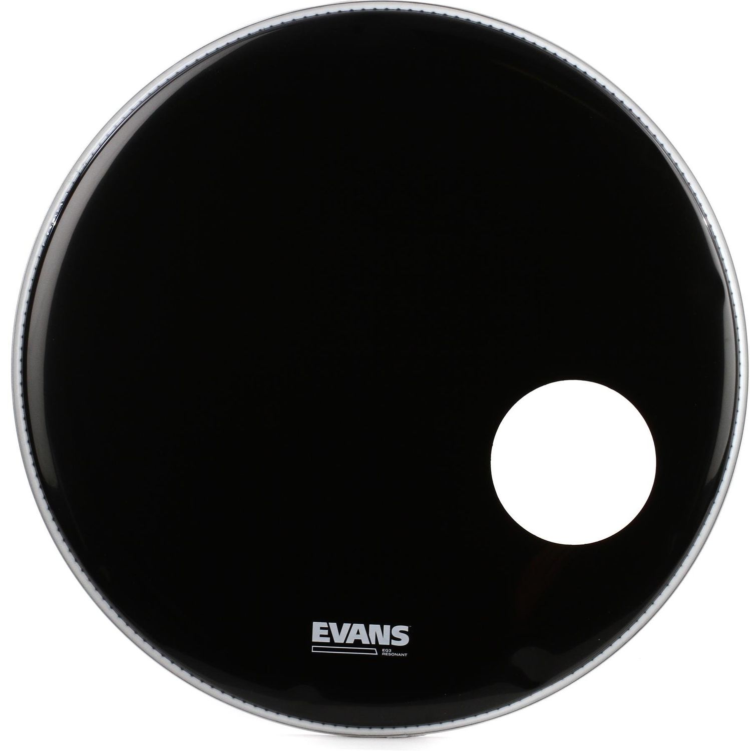 Evans Black EQ3 Bass Drum Reso 