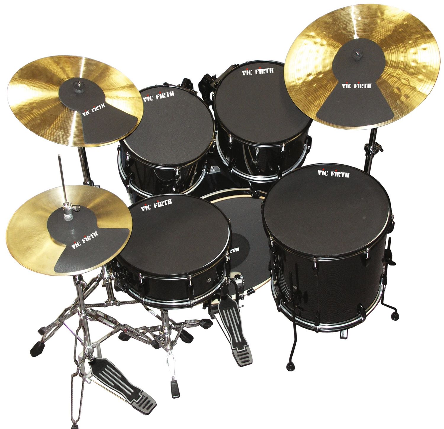 Vic Firth Mute Prepack w/ 10”, 12”, 14”, 16, 22, Hi-Hat And Cymbal (2)