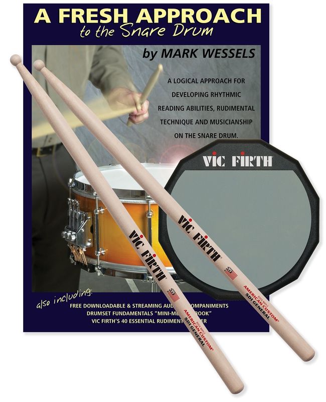 Vic Firth Fresh Approach Starter Pack (includes SD1, practice pad and A Fresh Approach to the Snare Drum)