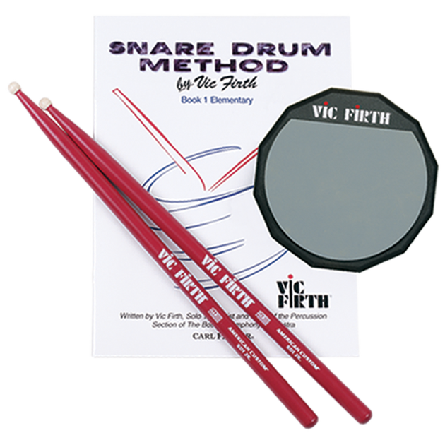 Vic Firth Launch Pad Kit (includes practice pad, SD1JR, method book)