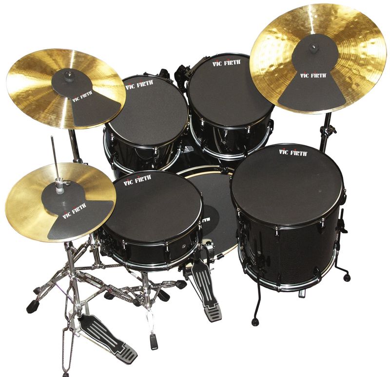 Vic Firth Mute Prepack w/ 12”, 13”, 14”, 16, 22, Hi-Hat And Cymbal (2)