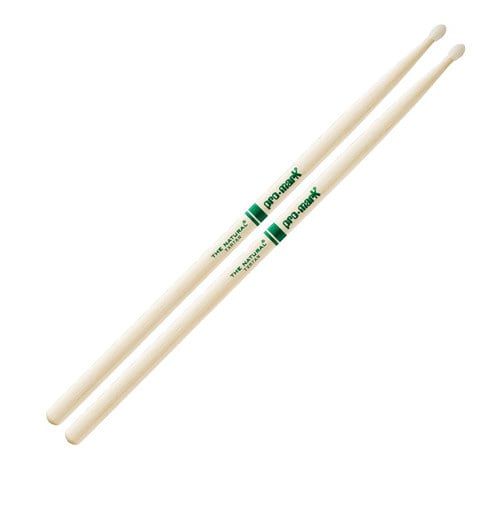 ProMark Classic Forward 7A Raw Hickory, Oval Nylon Tip Drumstick