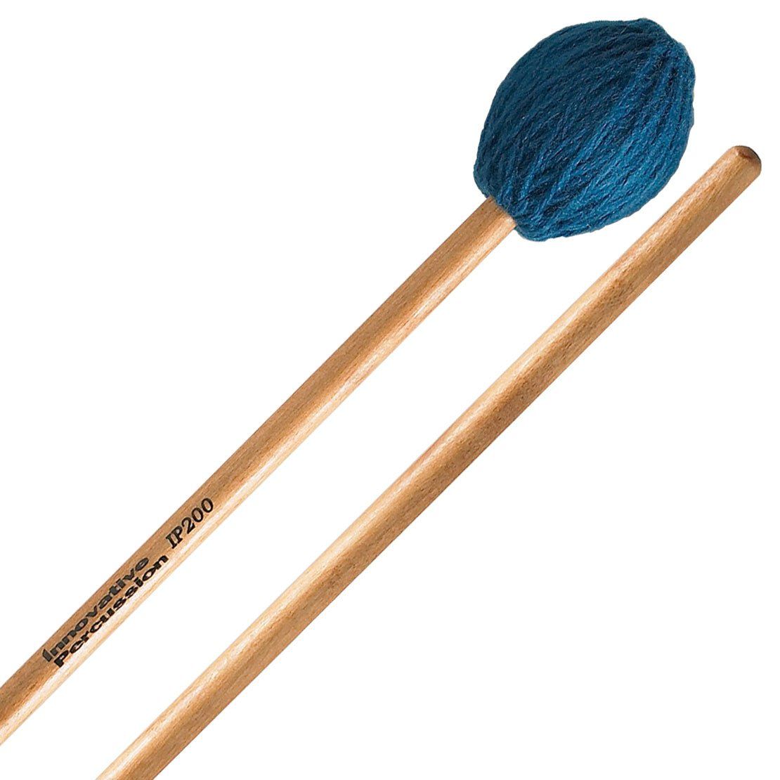 IP MEDIUM SOFT MARIMBA MALLETS - TEAL YARN - BIRCH