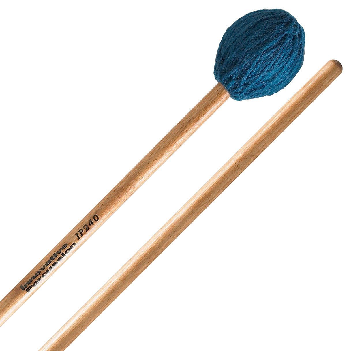 IP MEDIUM MARIMBA MALLETS - TEAL YARN - BIRCH