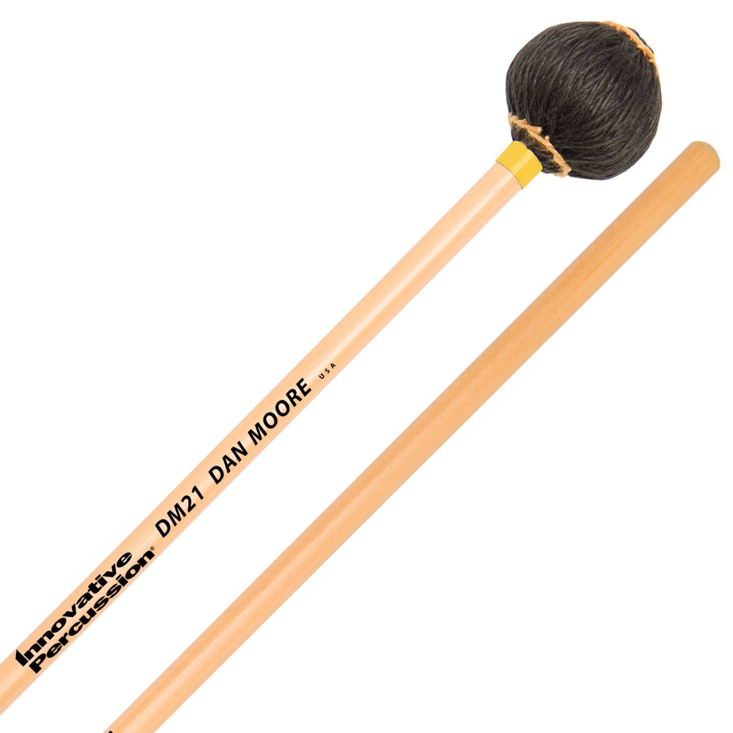 IP DAN MOORE / MEDIUM VIBRAPHONE / MARIMBA MALLETS - BLACK CORD - RATTAN