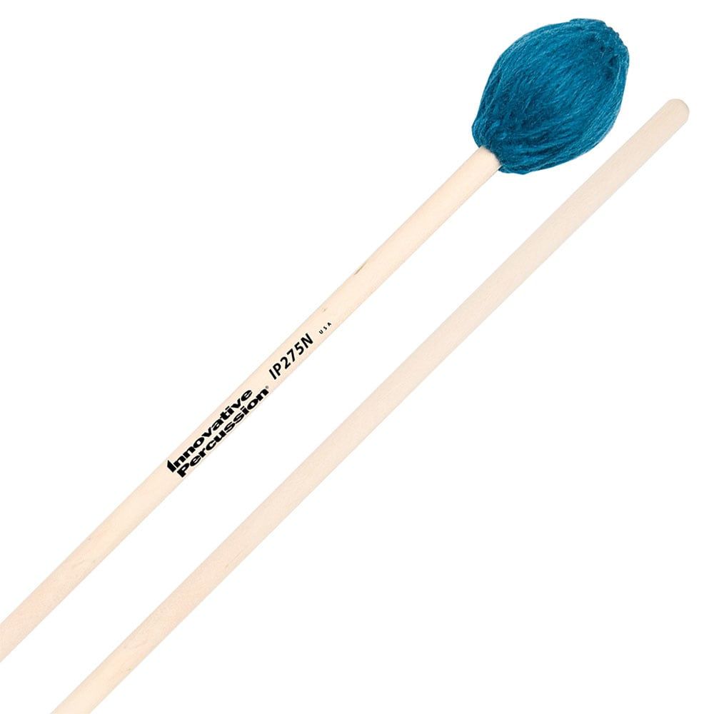 IP MEDIUM HARD LEGATO MARIMBA MALLETS - TEAL YARN - NATURAL BIRCH