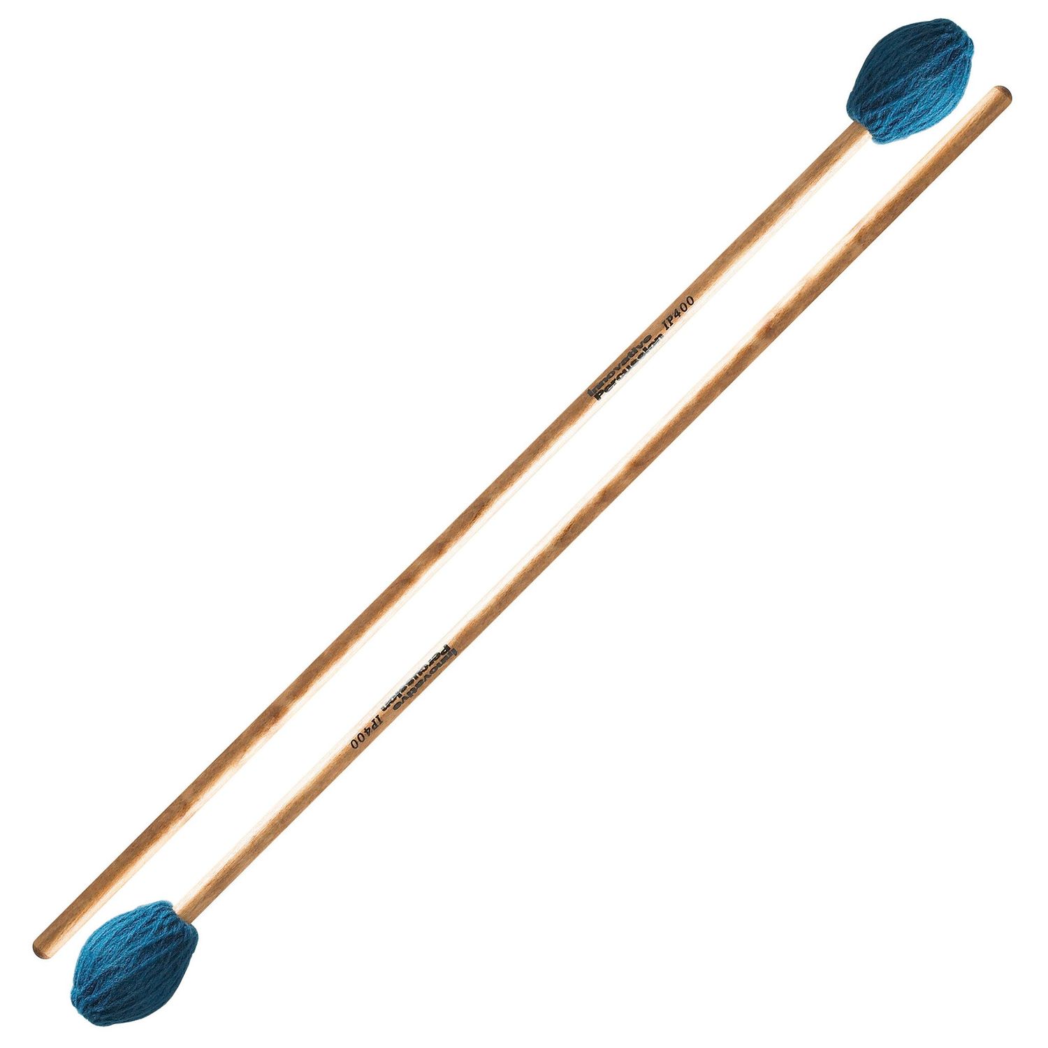 IP HARD MARIMBA MALLETS - TEAL YARN - BIRCH