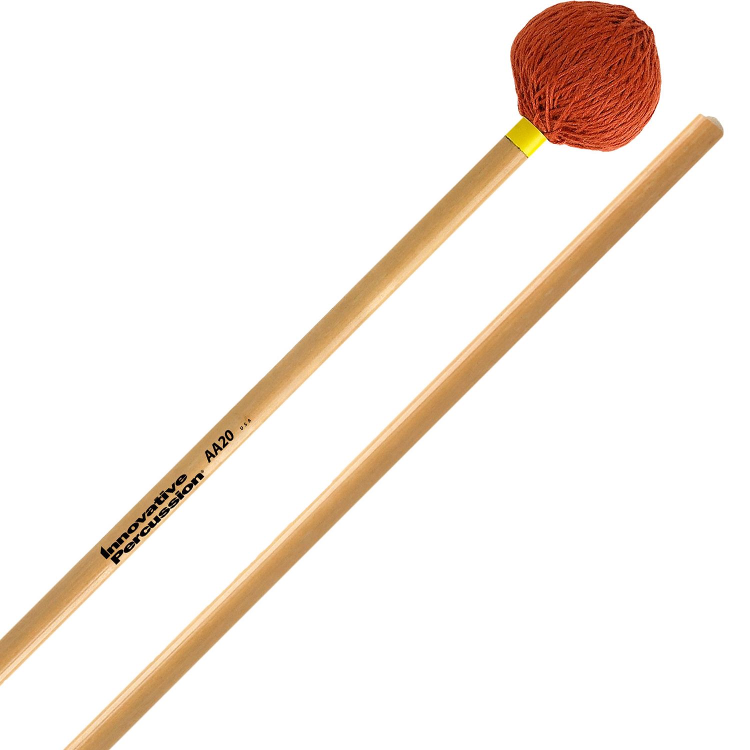 IP MEDIUM SOFT VIBRAPHONE / MARIMBA MALLETS - ORANGE CORD - RATTAN