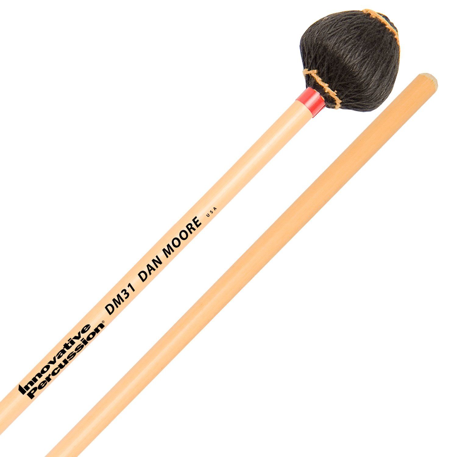 IP DAN MOORE / HARD VIBRAPHONE MALLETS - BLACK CORD - RATTAN