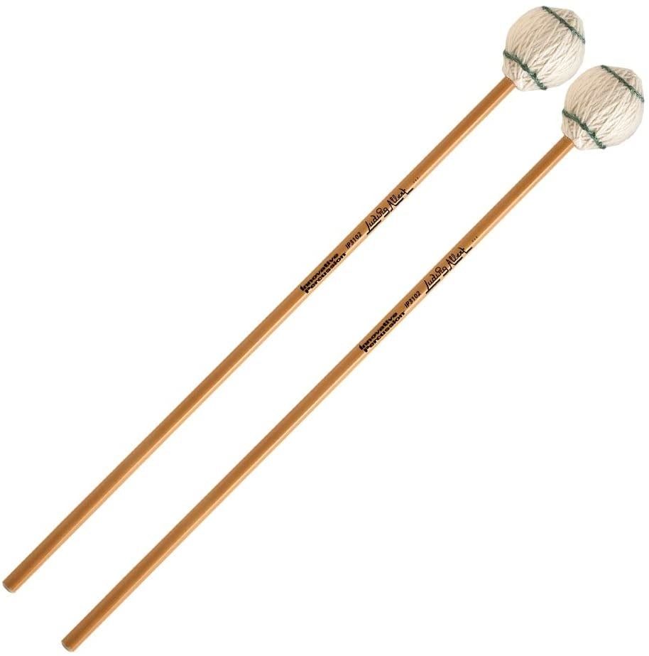 IP MEDIUM EXTRA SOFT MARIMBA MALLETS - OFF-WHITE YARN - RATTAN