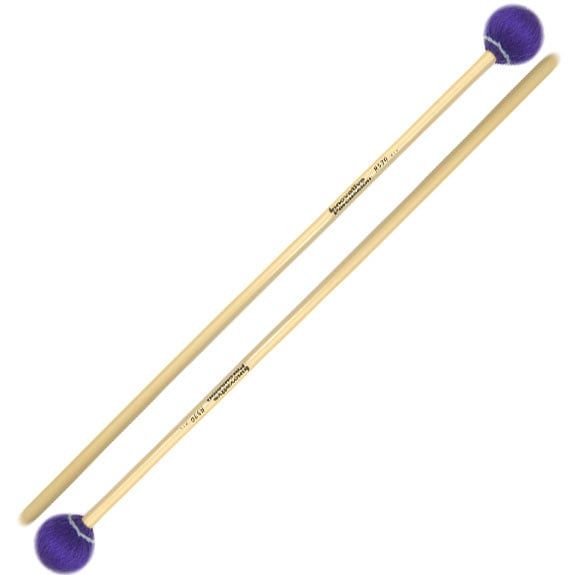 IP MEDIUM-HARD MARIMBA / VIBRAPHONE MALLETS - PURPLE YARN - RATTAN