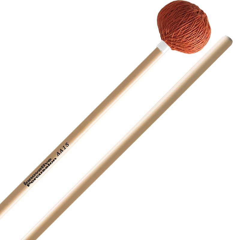 IP SOFT VIBRAPHONE / MARIMBA MALLETS - ORANGE CORD - RATTAN